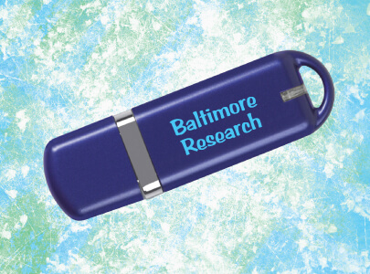 Custom Decorated USB Flash Drives for Baltimore, Maryland.